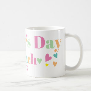 Mug Typographie colorée rose Fête des mères Brunch Apr
