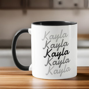 Mug Typographie Cool moderne simple Nom