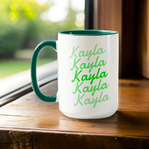 Mug Typographie Cool moderne simple Nom