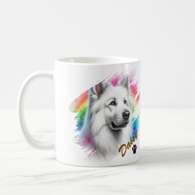 Mug Typographie cool Nom Animaux de compagnie simple m (Gauche)