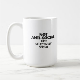 Mug Typographie de déclaration sélective sociale