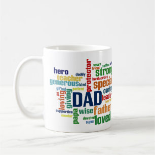 Mug Typographie de fête des pères des textes de nuag
