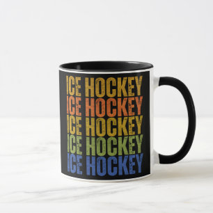 Mug Typographie de hockey sur glace