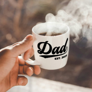 Mug Typographie de l'année d'établissement Papa Nouvea