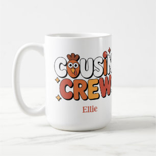 Mug Typographie de l'équipe de cousins de Thanksgiving