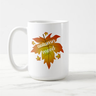 Mug Typographie de l'humeur d'automne maple feuille ca