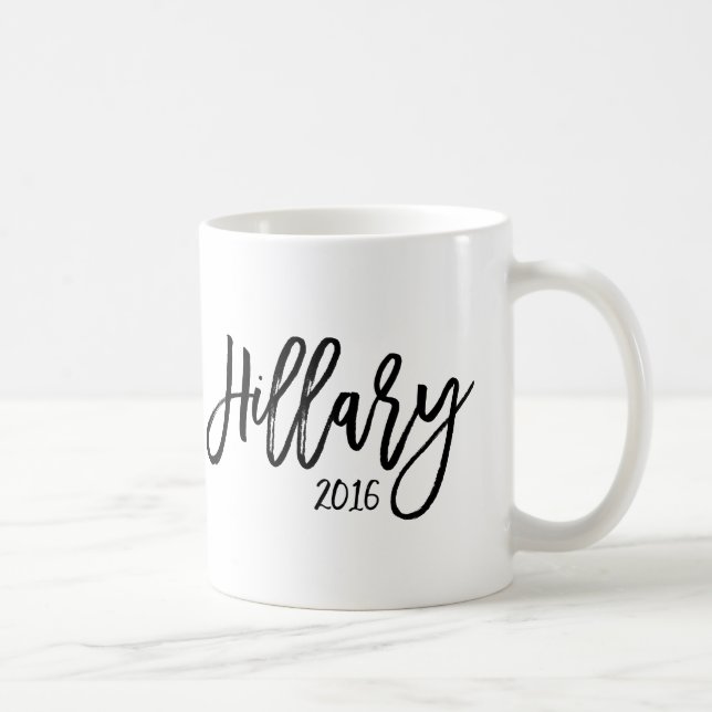 Mug Typographie de pinceau - Hillary 2016 (Droite)