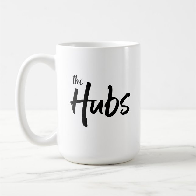 Mug Typographie de script de brosse moderne Hubs (Gauche)