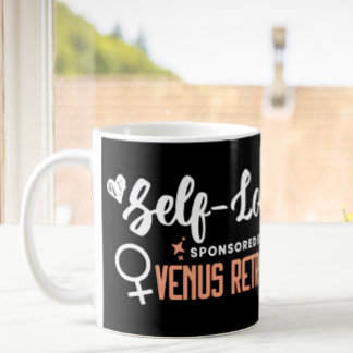 Mug Typographie de Venus Rétrograde Monogramme Noir