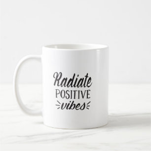 Mug Typographie des vibrations positives