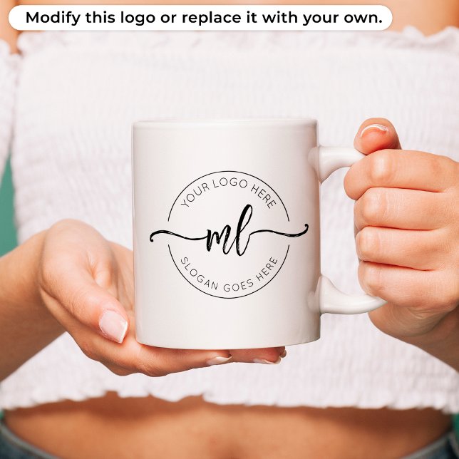 Mug Typographie du logo de l'entreprise Monogrammes In (Créateur téléchargé)