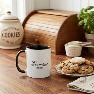 Mug Typographie Élégante Minimaliste Grand-mère