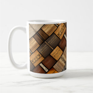 Mug Typographie en bois et collage d'art 2
