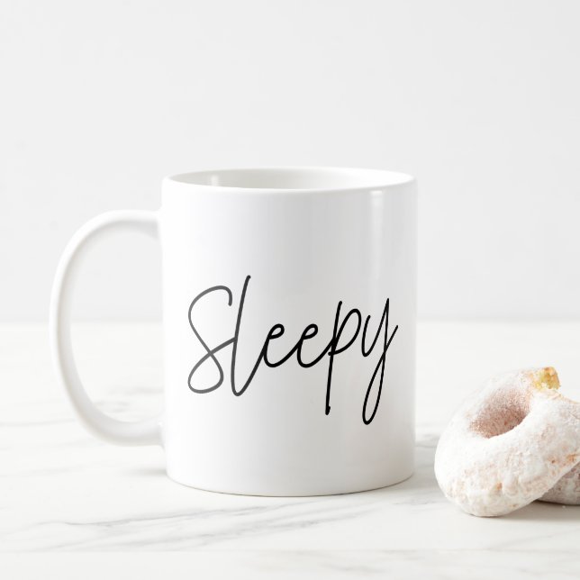 Mug Typographie endormie (Avec donut)