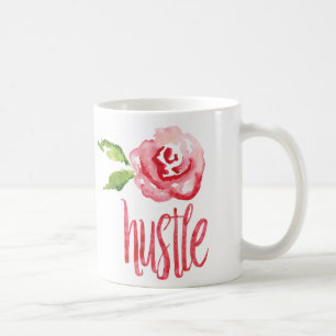 Mug Typographie Hustle Rose par The Spotted Olive