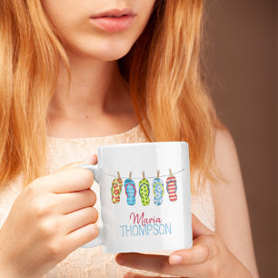 Mug Typographie mignonne Été Personnalisé