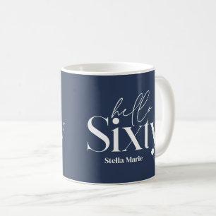 Mug Typographie minimaliste moderne simple 60e anniver