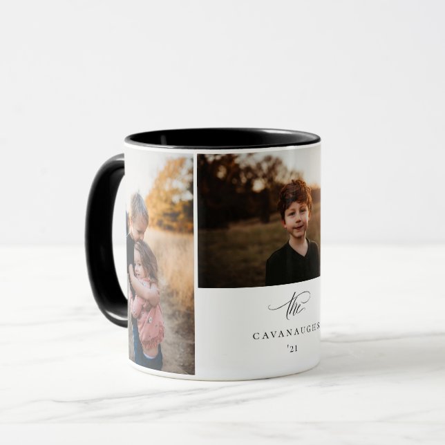 Mug Typographie moderne 3 Collage photo (Devant gauche)