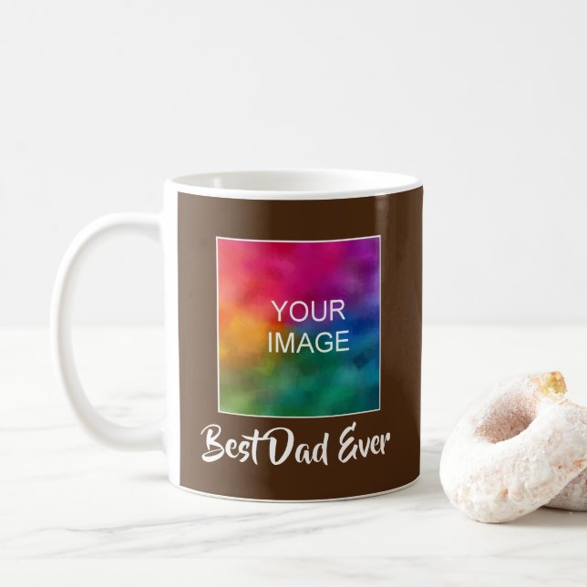 Mug Typographie moderne élégante Cool Brown Meilleur p (Avec donut)