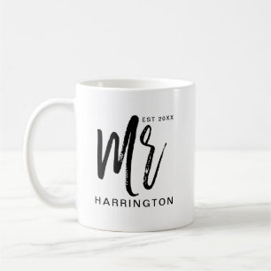 Mug Typographie moderne et minimale M. Hubby