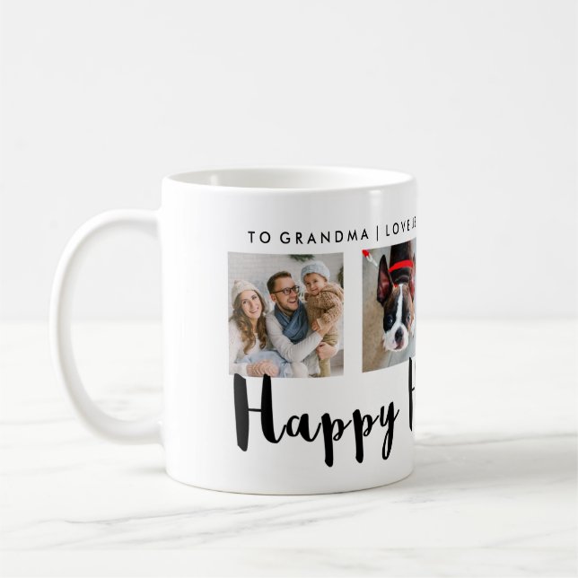 Mug Typographie moderne Happy Hanoukka Quatre Grille p (Gauche)