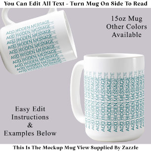 Mug Typographie Moderne Message Secret Personnalisé TT