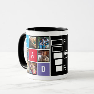 Mug Typographie moderne personnalisée papa plaisanter 