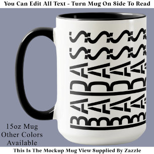 Mug Typographie moderne tendance avec message caché BA