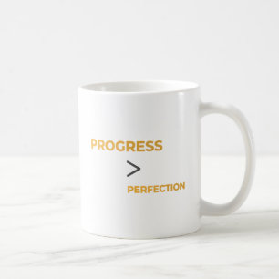 Mug Typographie Motivationnelle Progrès Plutôt que Per