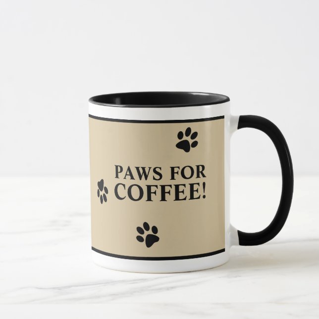 Mug Typographie Paw Dog Hot Beverage Spécialité (Droite)