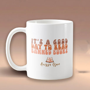 Mug Typographie Rétro Mignonne Lire des Livres Interdi