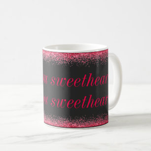 Mug Typographie rose moderne élégante Valentines Jour 