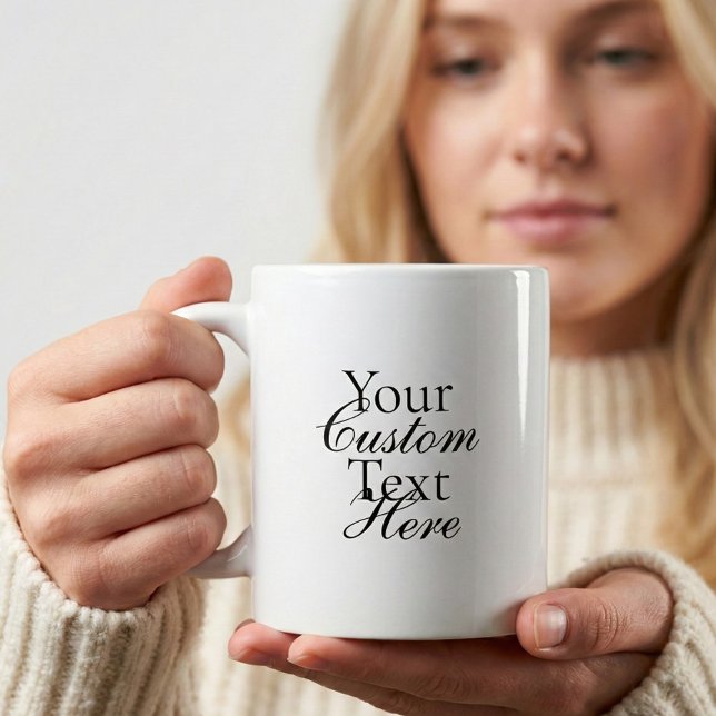 Mug Typographie Votre Citation Serif Et Script (Créateur téléchargé)