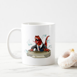 Mug Tyrannosaurus Rex Boss Assis À Un Bureau.