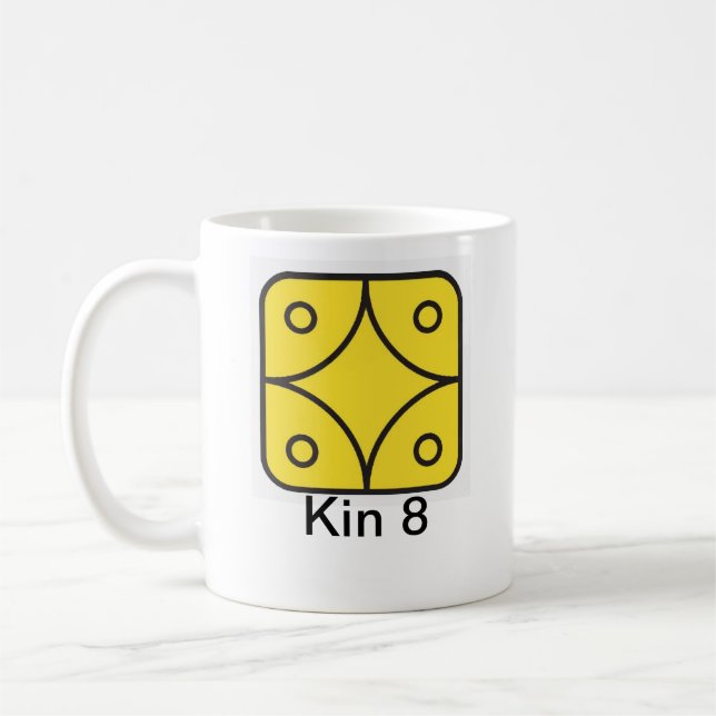 Mug Tzolkin Estrela Amarela Kin 8 (Gauche)