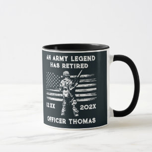 Mug U.S. VETERAN cadeau personnalisé Legend a retiré