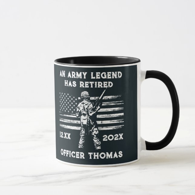 Mug U.S. VETERAN cadeau personnalisé Legend a retiré (Droite)