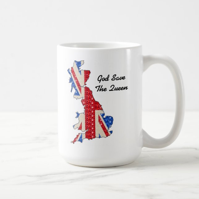 Mug UK Flag God Save The Queen (Right)