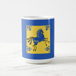 Mug Ukraine traditionnel art populaire tonneau à café