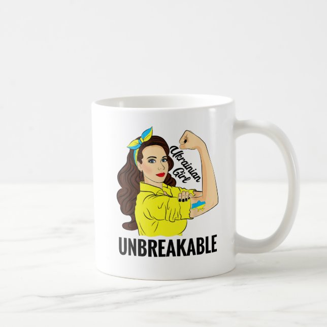 MUG UKRANIAN GIRL UNBREAKABBLE BLEU JAUNE (Droite)