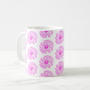 Mug Ultra Rose Fleur de marguerite Impression, Hippie 