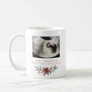 Mug Ultrasons Grossesse Révélation Faire-part Floral