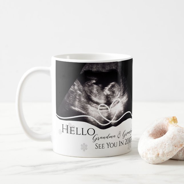 Mug Ultrasound Grandparents Pregnancy Announcement (Avec donut)