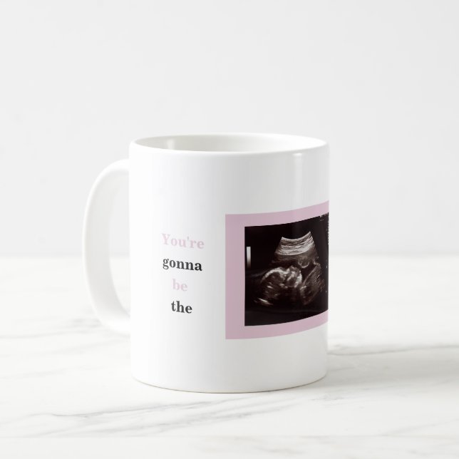 Mug Ultrasound Photo Girl Fête des pères meilleur papa (Devant gauche)