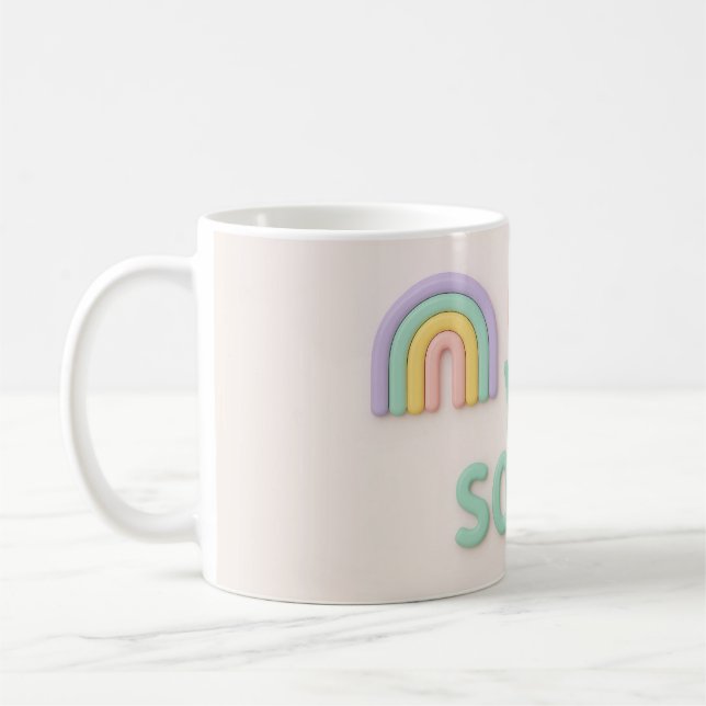 Mug Un an Sober sobriété cadeau LGBT arc-en-ciel (Gauche)