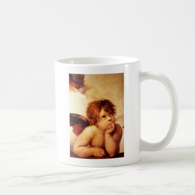Mug Un ange, coordonnée du Sistine Madonna - Raphael (Droite)