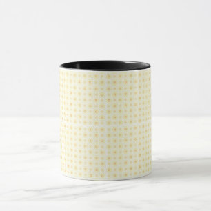 Mug un arrière - plan jaune et blanc aux petits cercle