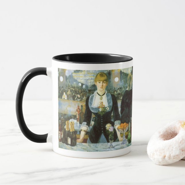 Mug Un bar aux Folies Bergere par Edouard Manet (Avec donut)
