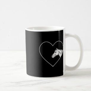 Mug Un Beau Cheval Blanc Pour L'Équitation Filles Coeu
