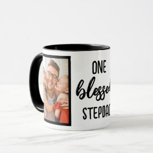 Mug Un beau-père béni   Photo moderne de la fête des p